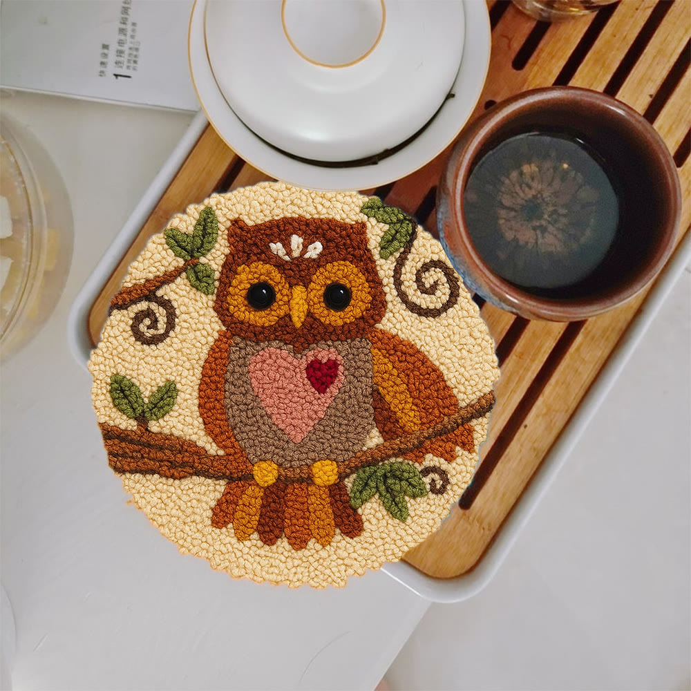Heart Owl Punch Needle Kit - Diy Beginner | Whimsical Home Handmade - image 7