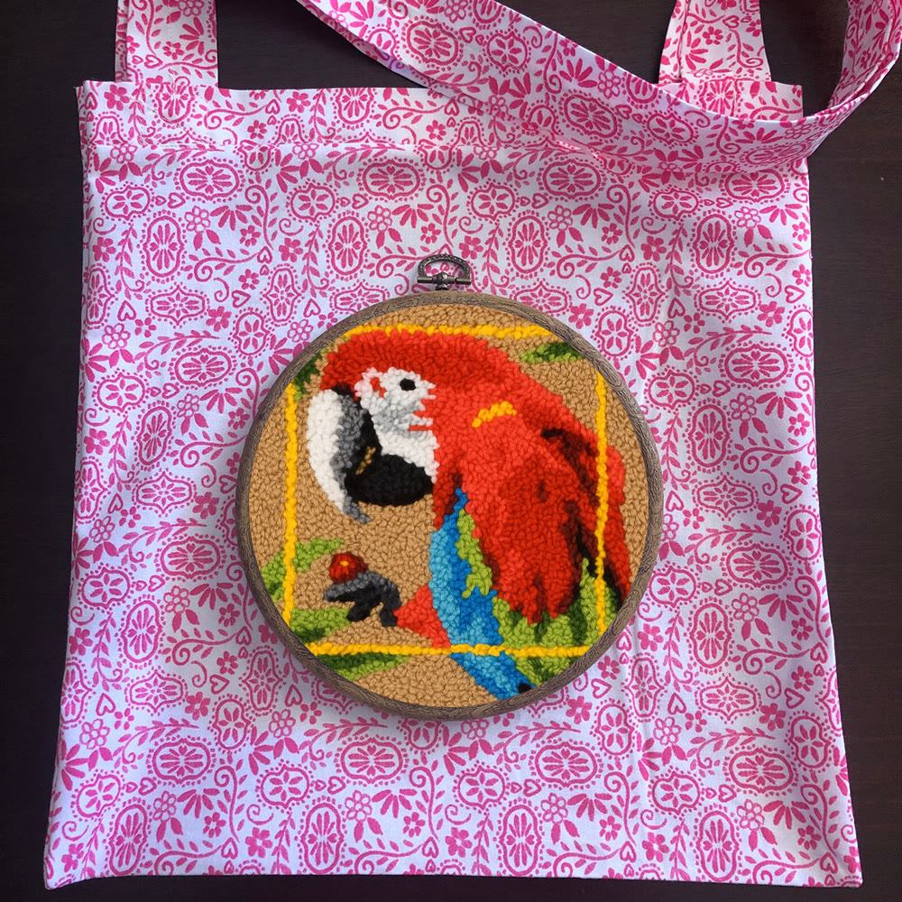 Scarlet Macaw Punch Needle Kit - Artisan-crafted Art | Tropical-themed For Diy Enthusiasts - image 13