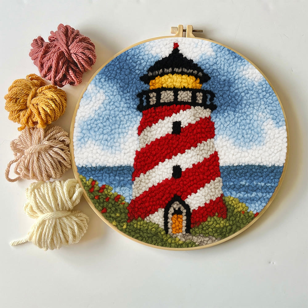 Nautical Lighthouse Punch Needle Kit - Playful Desert Decor | Whimsical Diy Creation - image 2