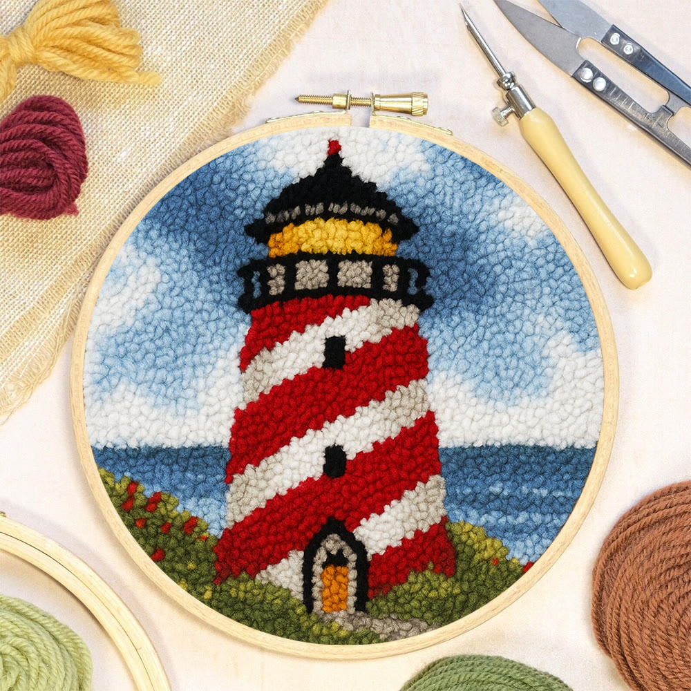 Nautical Lighthouse Punch Needle Kit - Playful Desert Decor | Whimsical Diy Creation - image 10