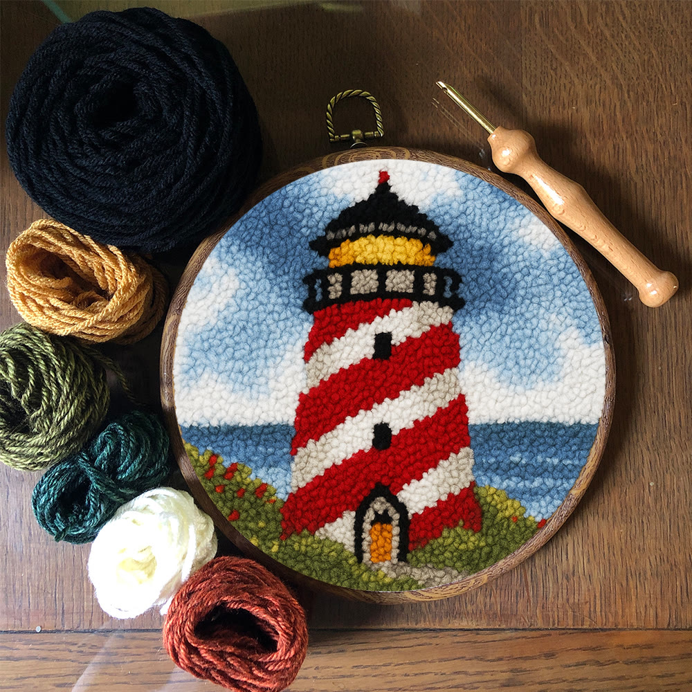 Nautical Lighthouse Punch Needle Kit - Playful Desert Decor | Whimsical Diy Creation - image 3