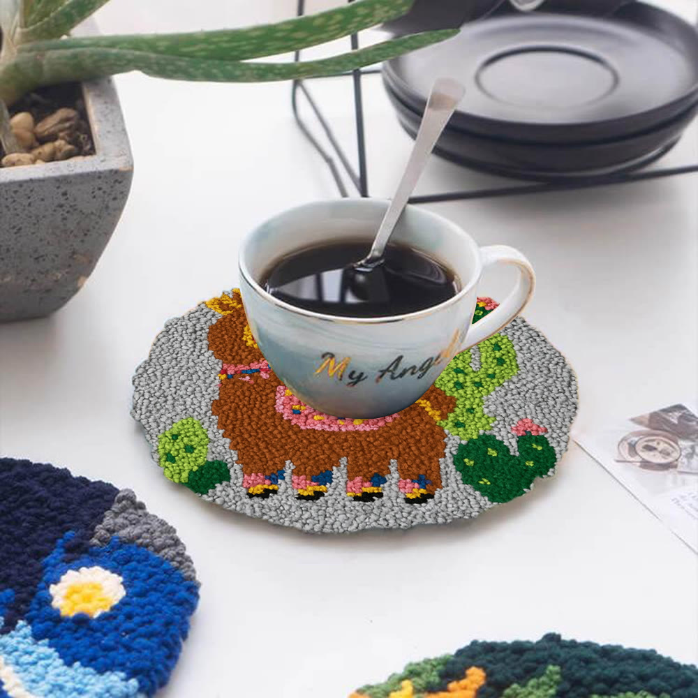 Alpaca Cactus Punch Needle Kit - Handcrafted Art | Boho-Themed Gift - image 7