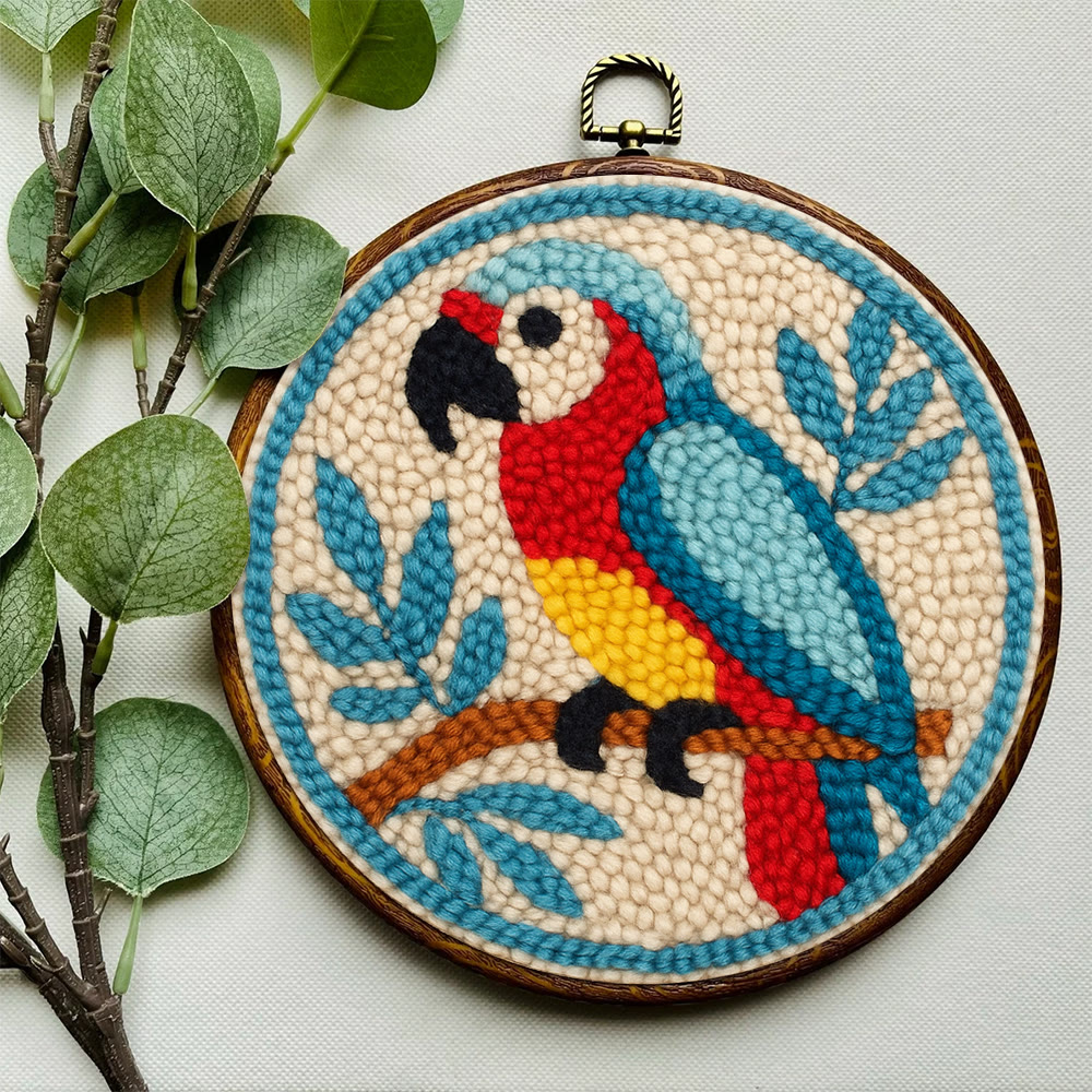 Parrot Tropical Punch Needle Kit - Geeky Decor Must-have | Fantasy Enthusiast Craft - image 3