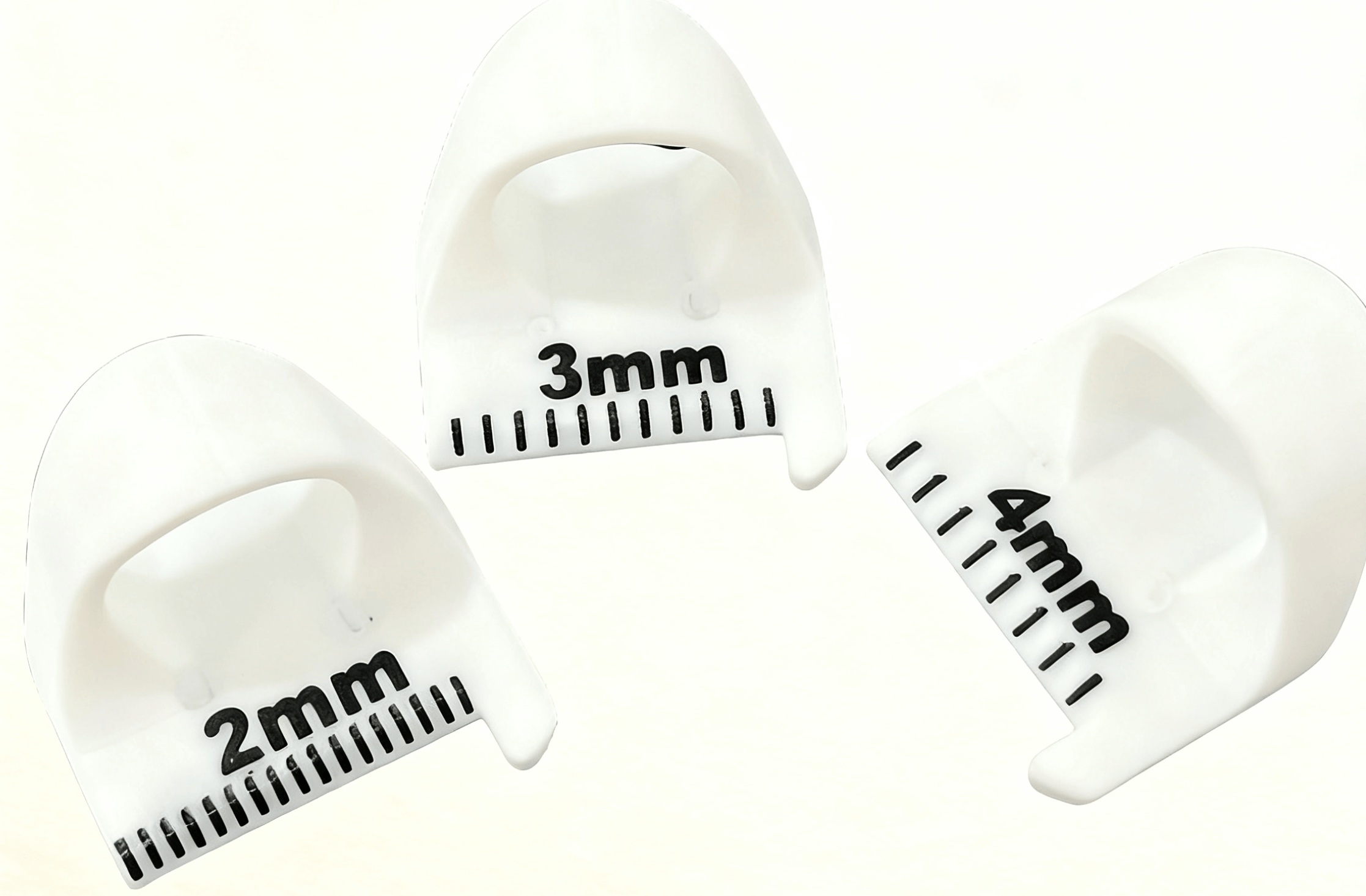  Finger Sewing Template | Stitch Guide For Equal Stitches | Sewing Stitch Spacing Guide  - White - A set of 3 - image 2