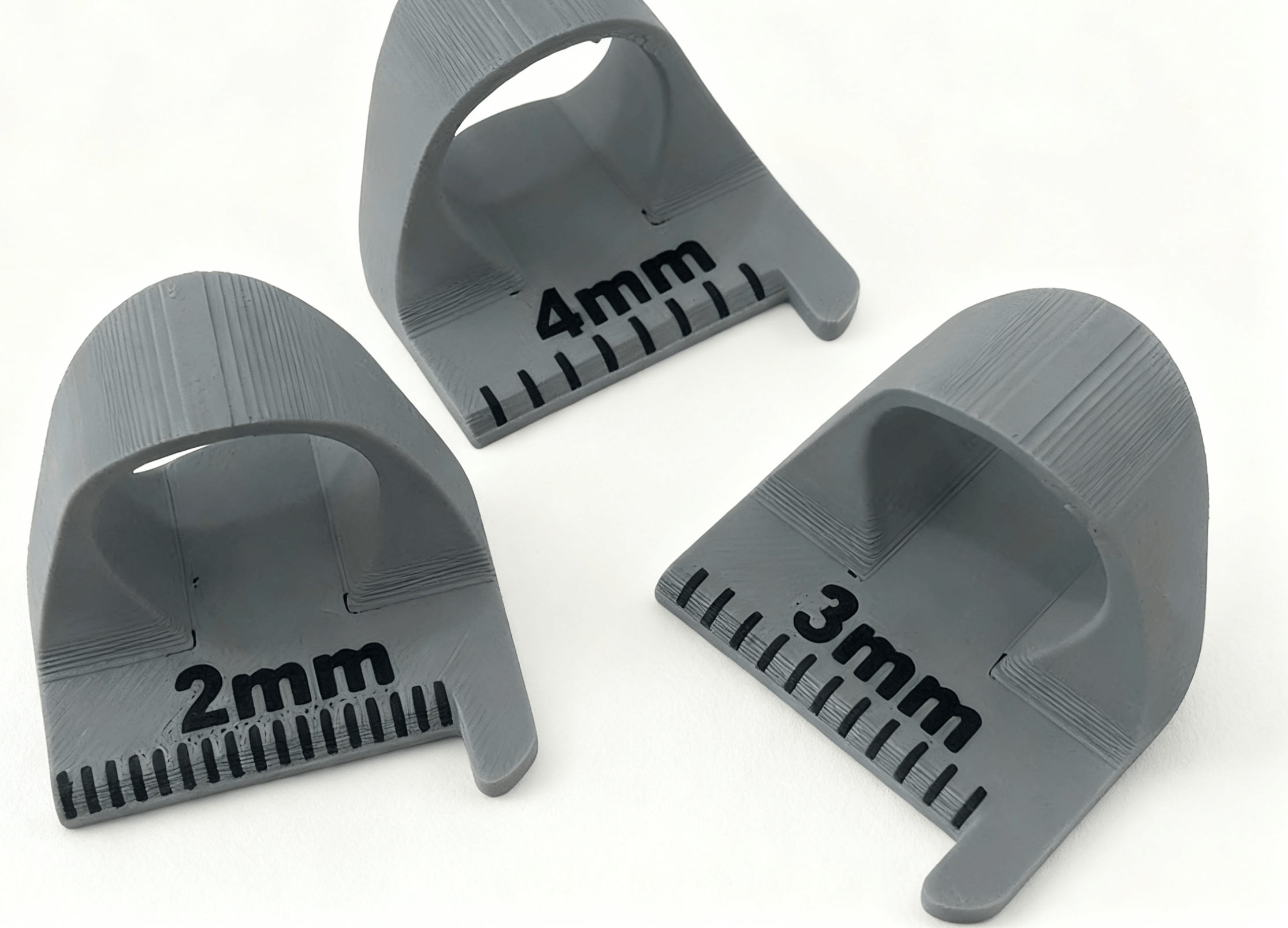  Finger Sewing Template | Stitch Guide For Equal Stitches | Sewing Stitch Spacing Guide  - Gray - A set of 3 - image 3