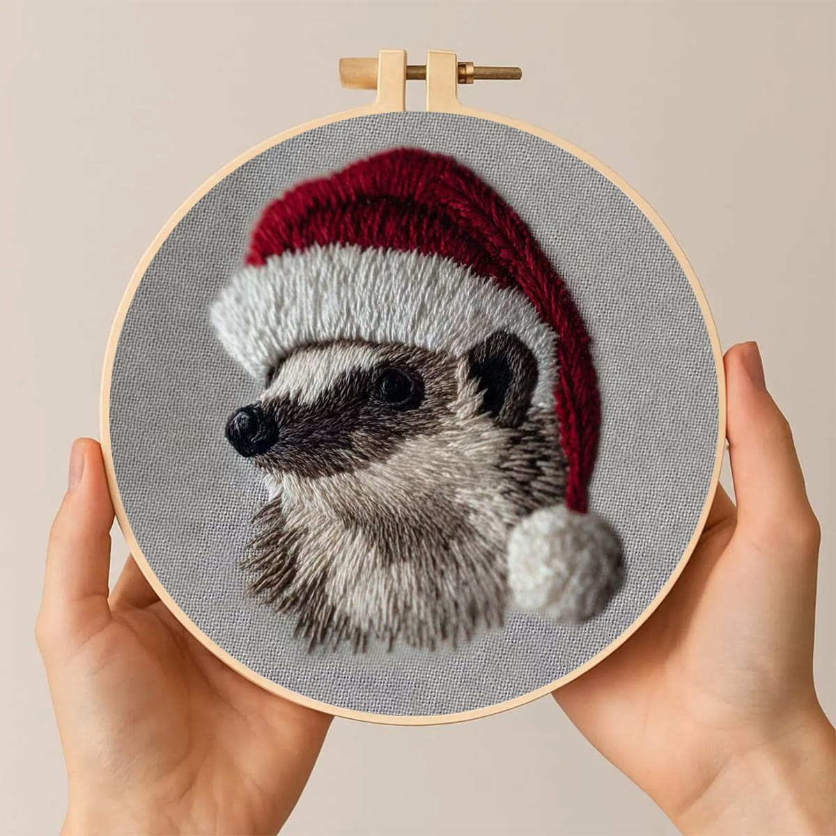 Rubbyoo Embroidery Kit - Holiday Hedgehog Design | Cozy Christmas Embroidery | Beginner Diy Project - image 11