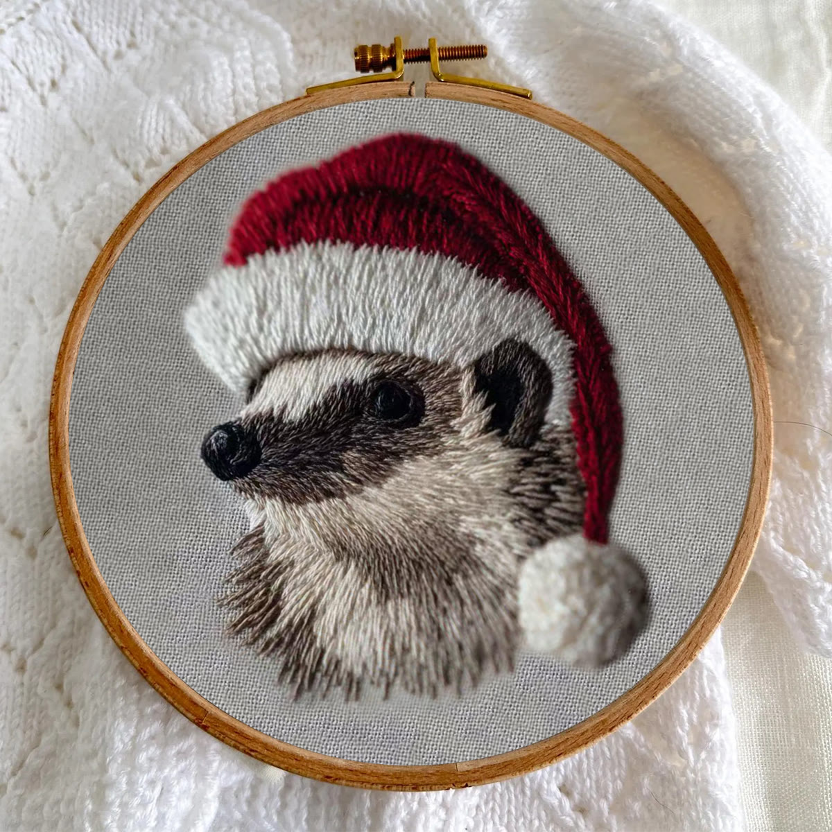 Rubbyoo Embroidery Kit - Holiday Hedgehog Design | Cozy Christmas Embroidery | Beginner Diy Project - image 5