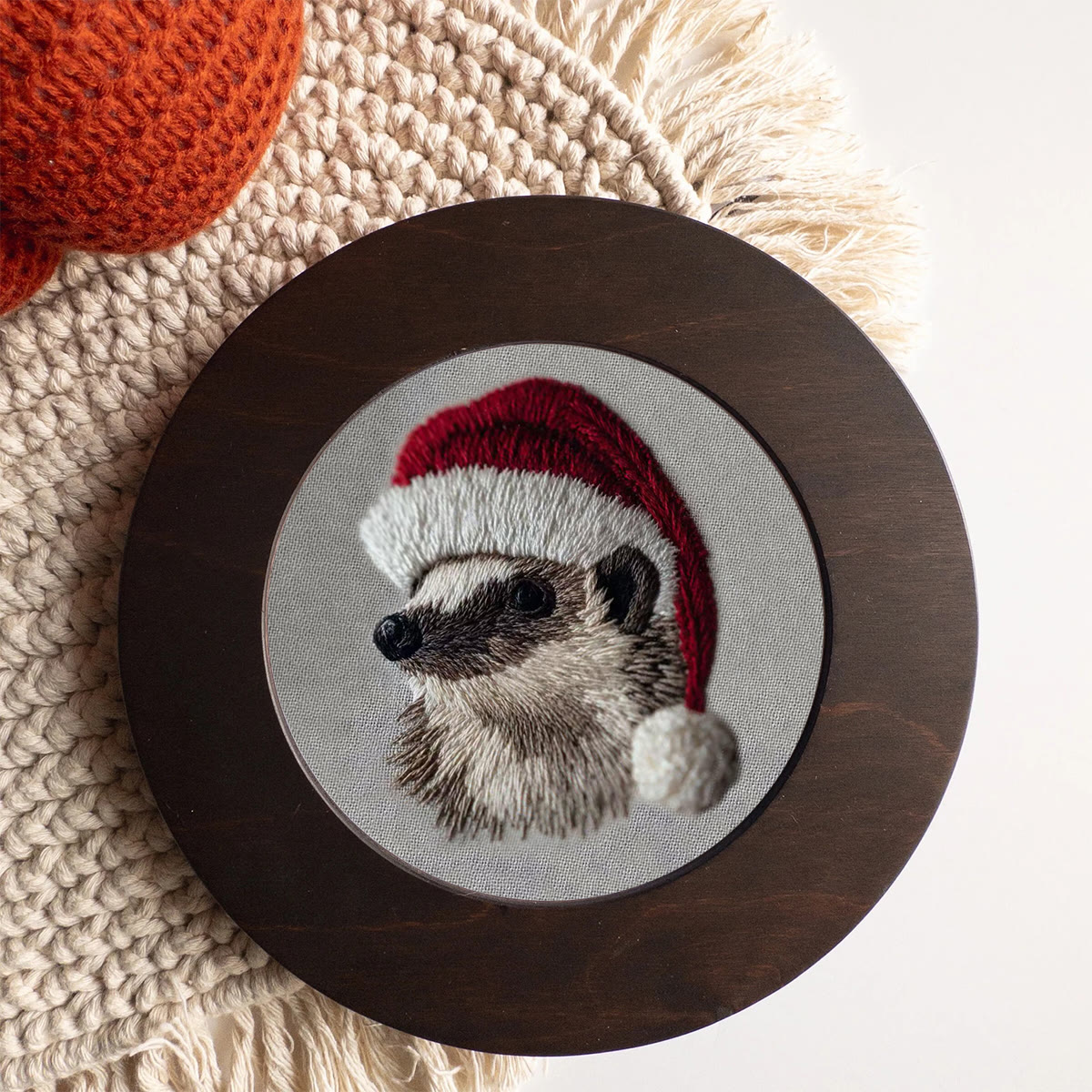 Rubbyoo Embroidery Kit - Holiday Hedgehog Design | Cozy Christmas Embroidery | Beginner Diy Project - image 6