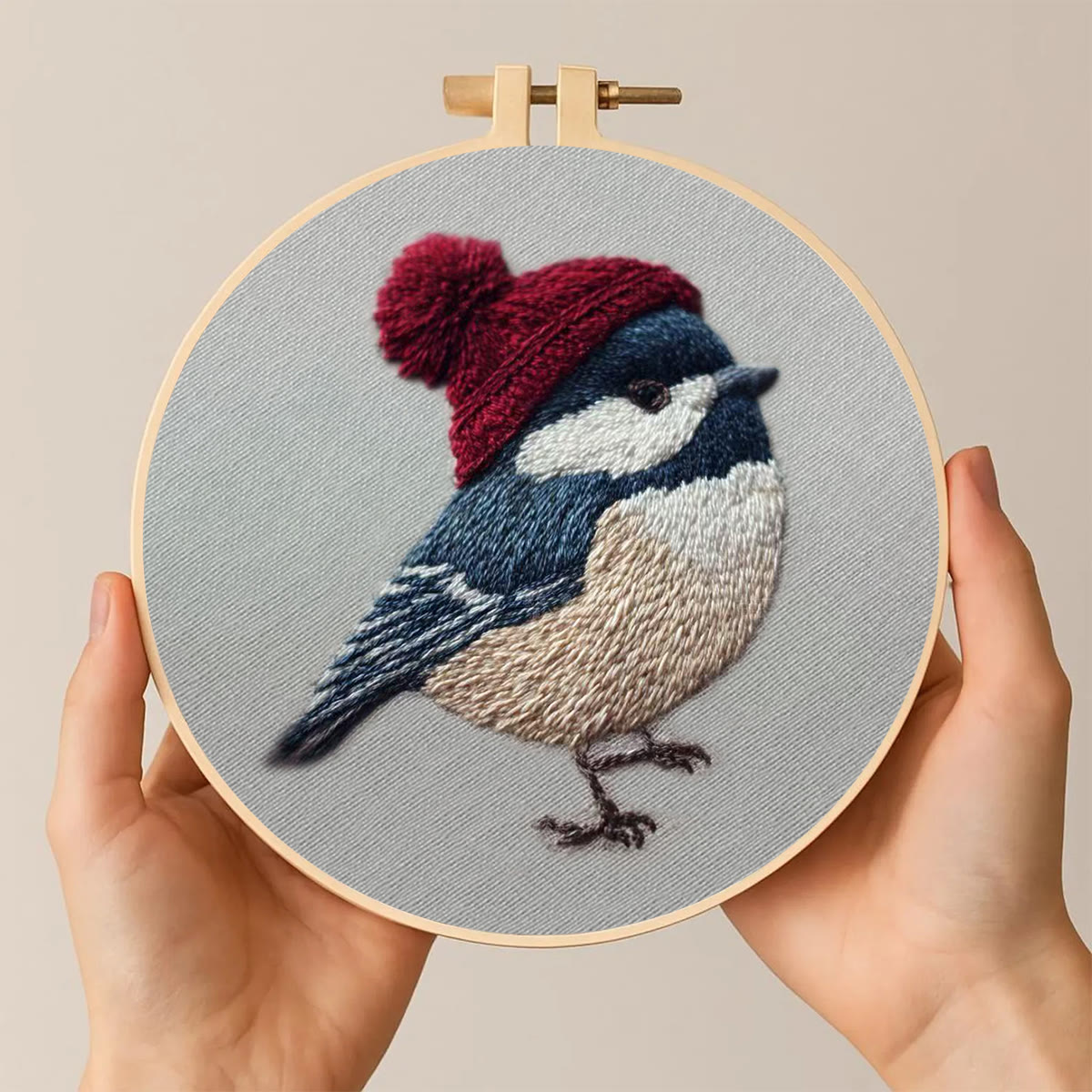 Rubbyoo Embroidery Kit - Festive Winter Bird | Cozy Seasonal Decor | Ideal Christmas Gift DIY - image 11