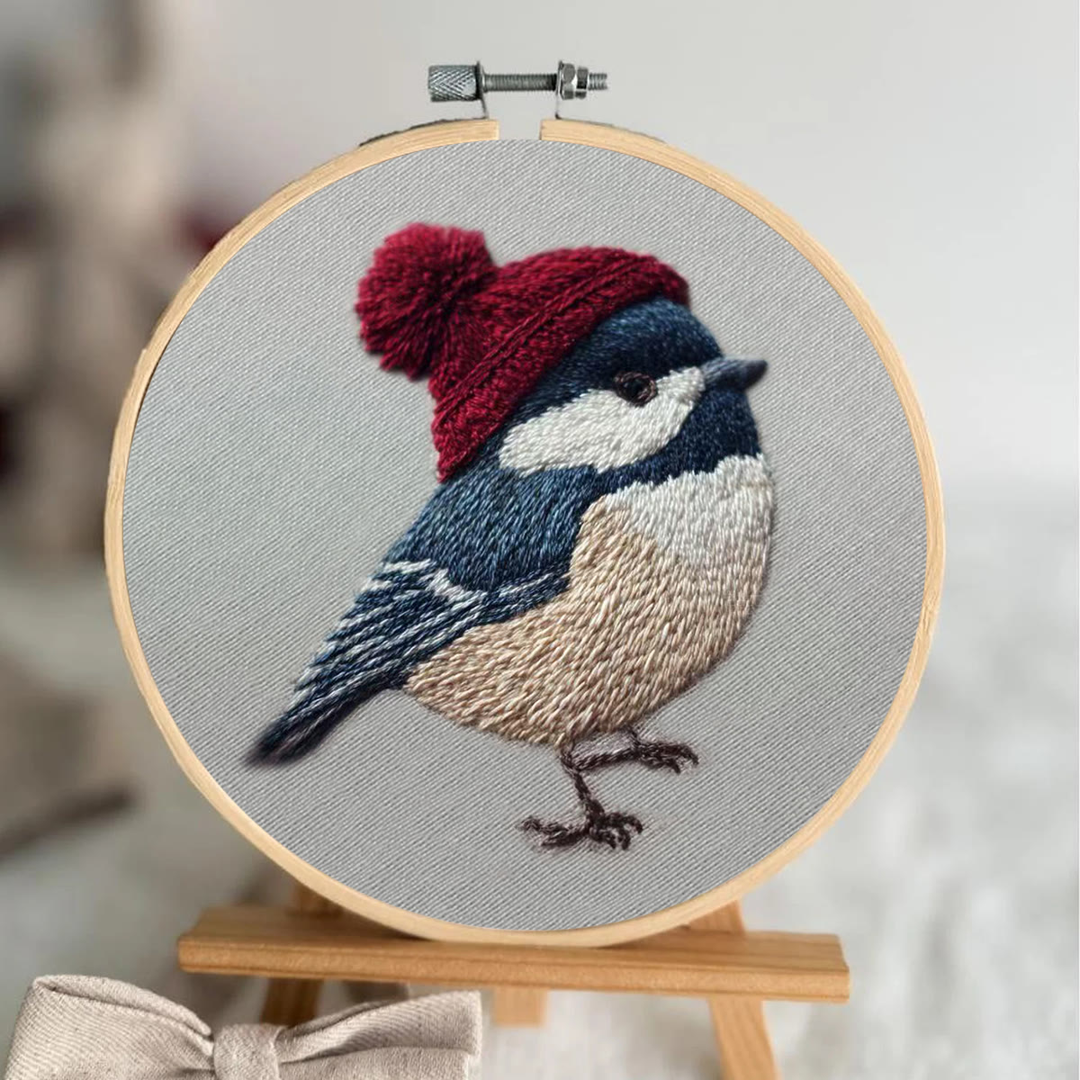 Rubbyoo Embroidery Kit - Festive Winter Bird | Cozy Seasonal Decor | Ideal Christmas Gift DIY - image 5