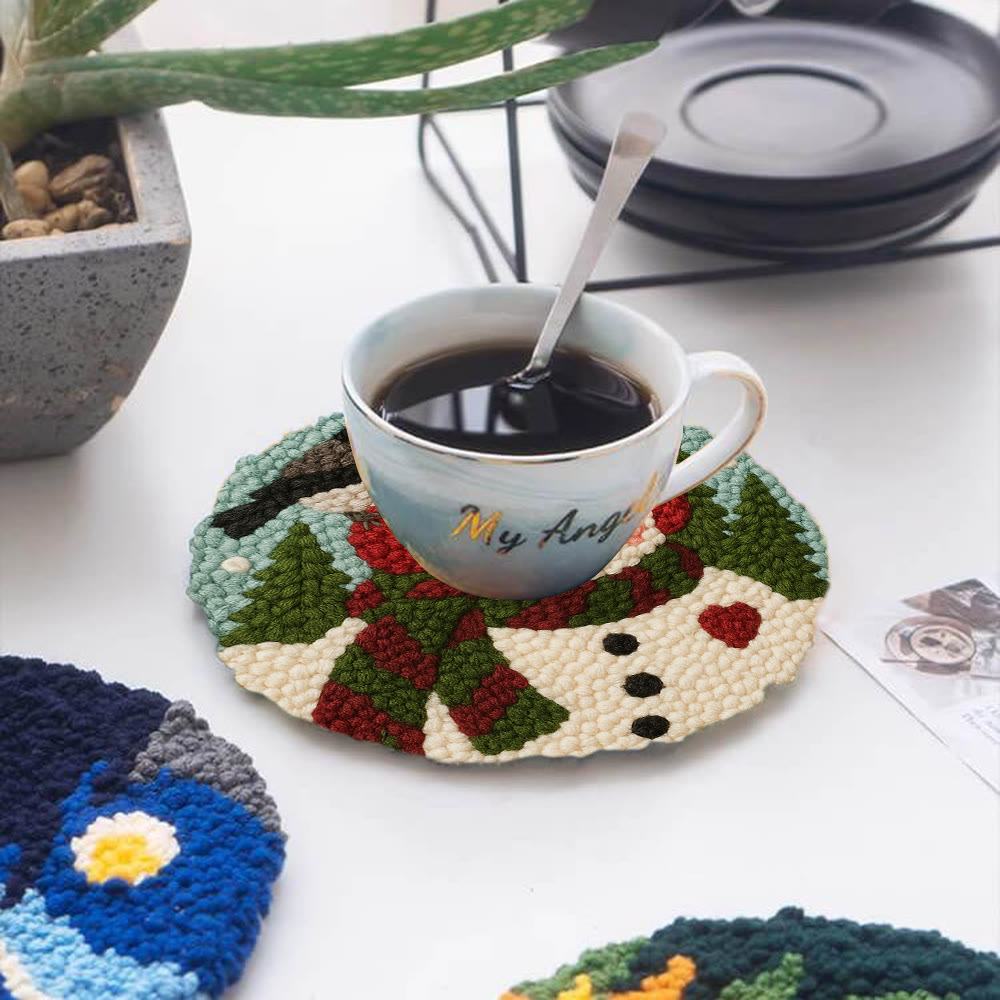 Winter Snowman Punch Needle Kit – Handcrafted Art | Cozy Seasonal Decor  - image 6