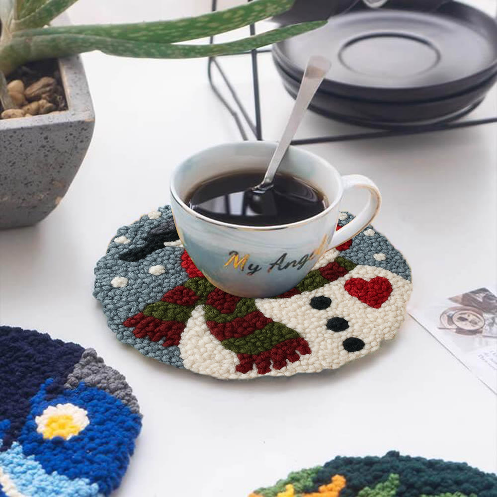 Smiling Snowman Punch Needle Kit – Creative Fiber Art | Cheerful Winter Accent - image 5