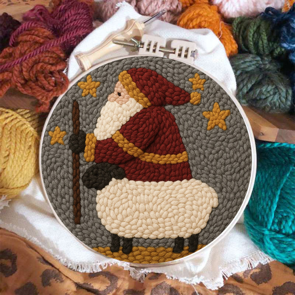 Christmas Santa Punch Needle Kit – Creative Holiday Craft | Heartfelt Gift - image 3