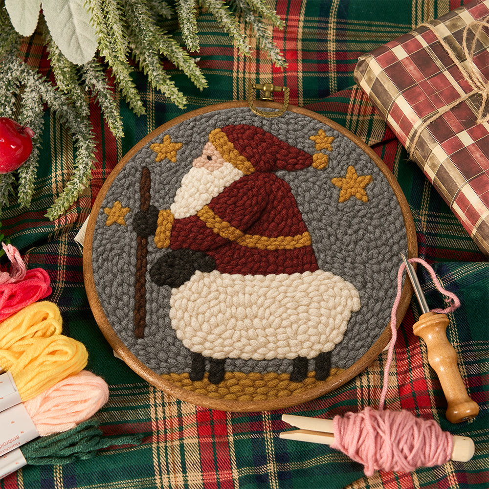 Christmas Santa Punch Needle Kit – Creative Holiday Craft | Heartfelt Gift - image 12