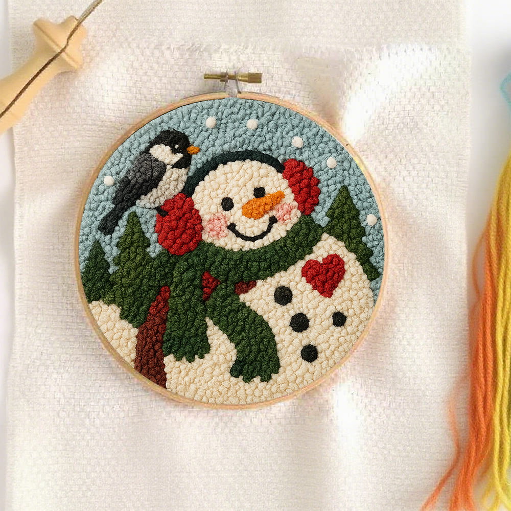 Snowfield Friend Punch Needle Kit – Textured Diy Art | Joyful Holiday Hanging - image 2