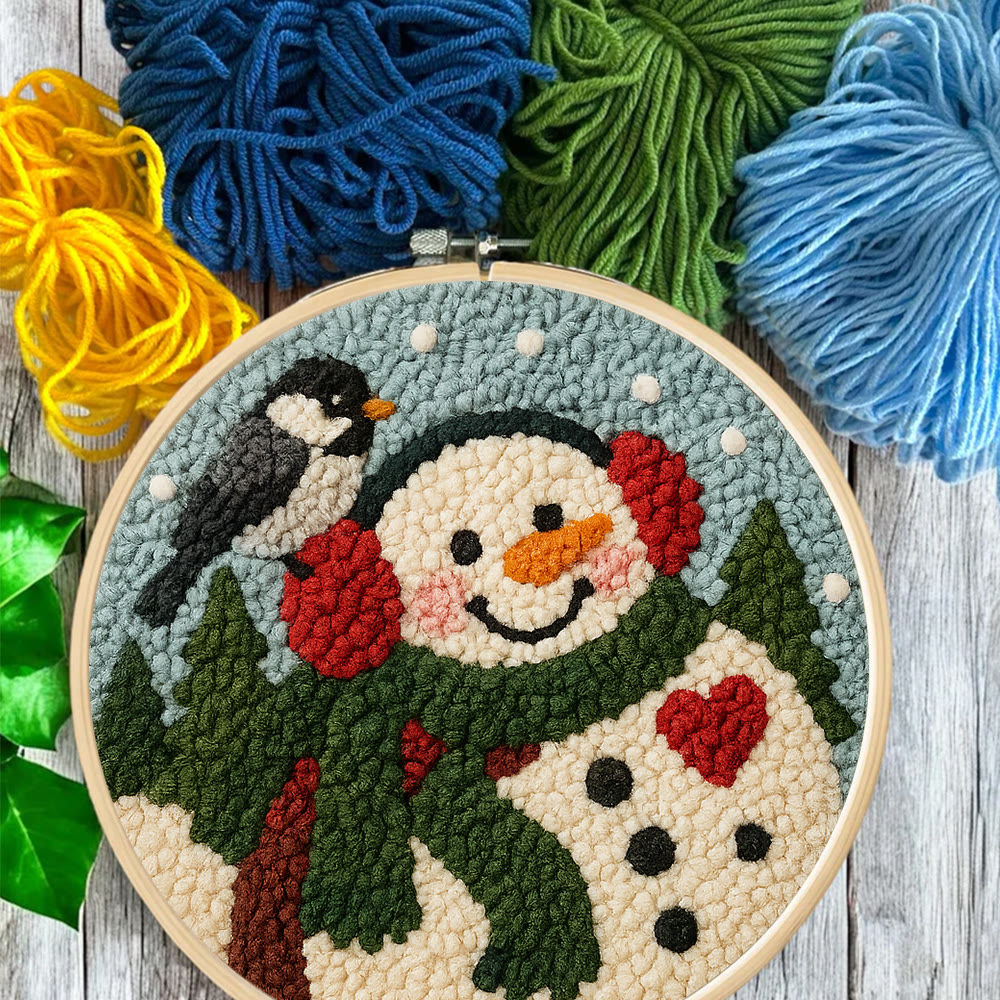 Snowfield Friend Punch Needle Kit – Textured Diy Art | Joyful Holiday Hanging - image 9