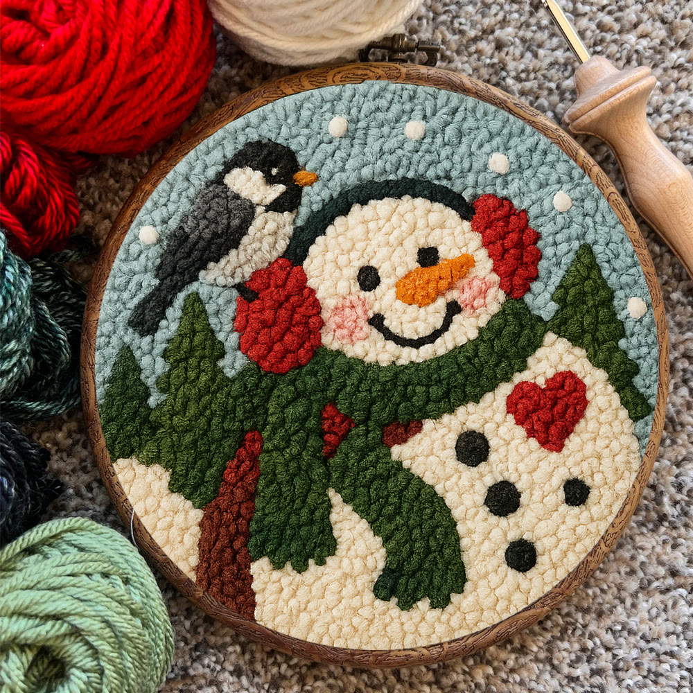 Snowfield Friend Punch Needle Kit – Textured Diy Art | Joyful Holiday Hanging - image 6