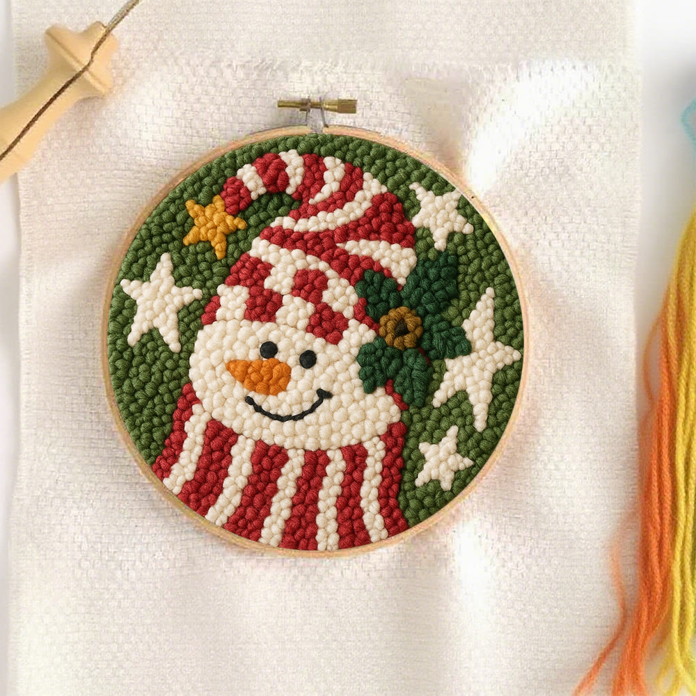 Merry Hat Punch Needle Kit – Beginner DIY Craft | Charming Holiday Wall Display - image 2