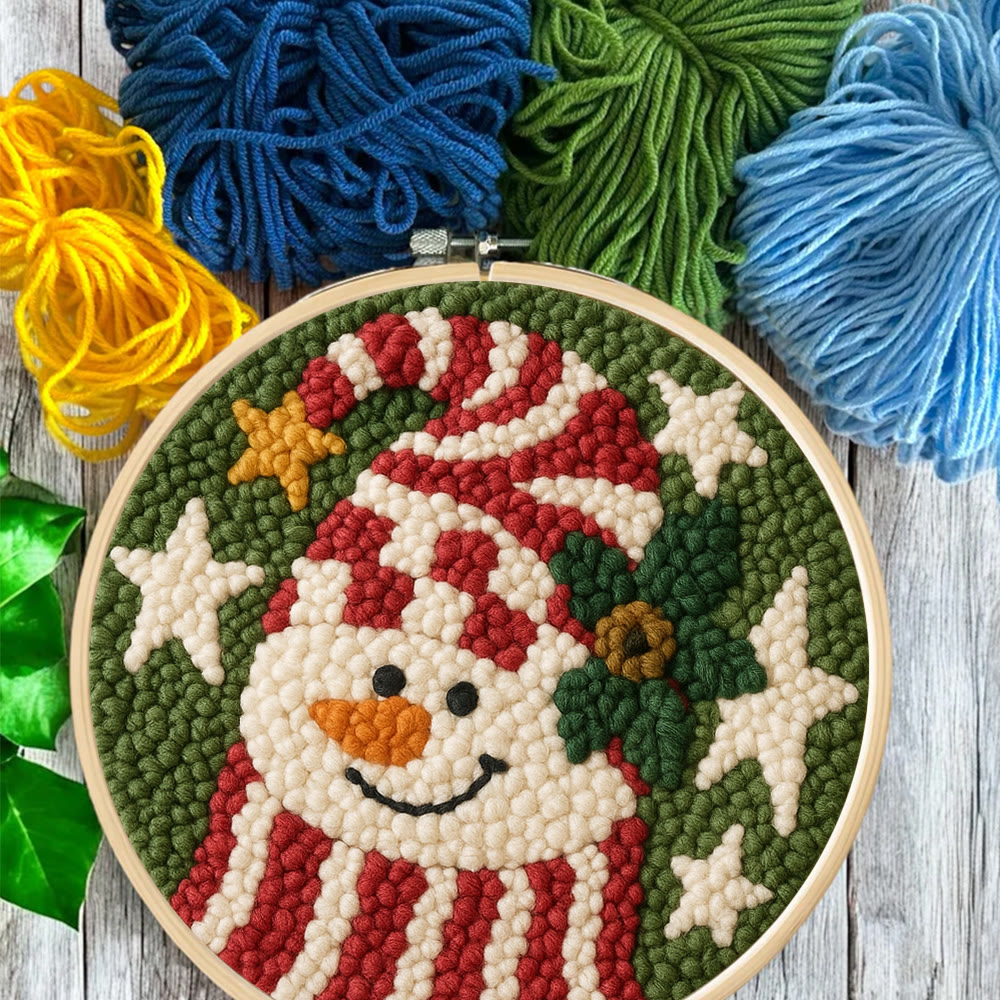 Merry Hat Punch Needle Kit – Beginner DIY Craft | Charming Holiday Wall Display - image 6