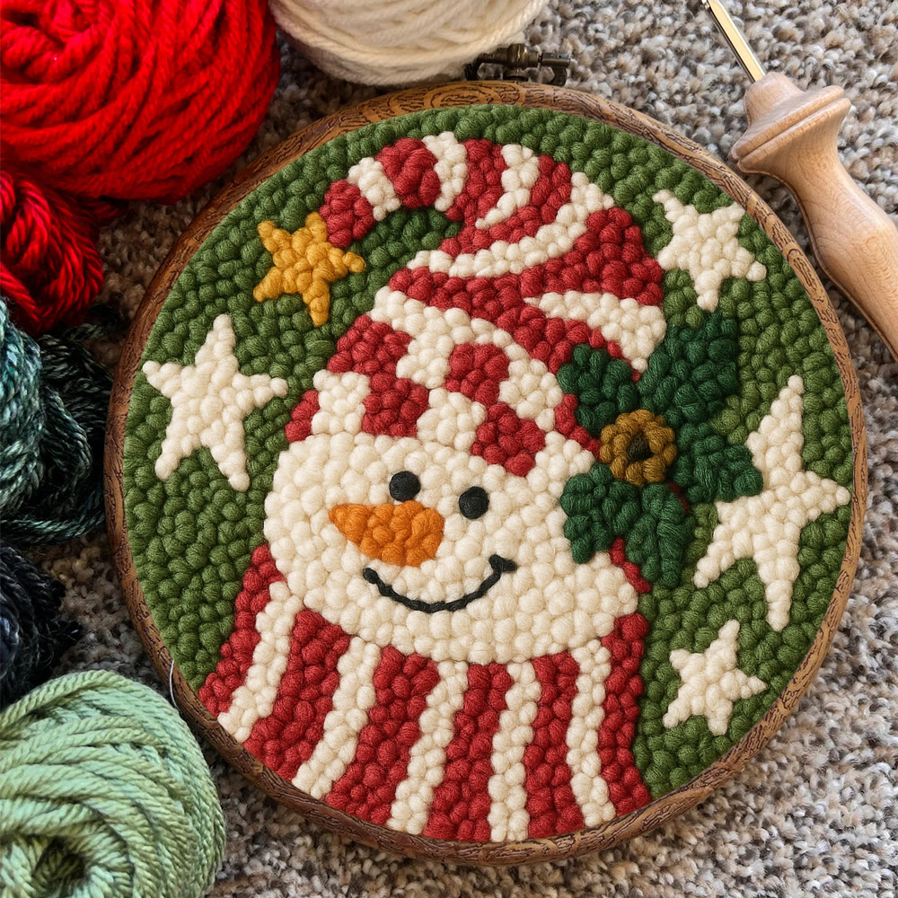Merry Hat Punch Needle Kit – Beginner DIY Craft | Charming Holiday Wall Display - image 10