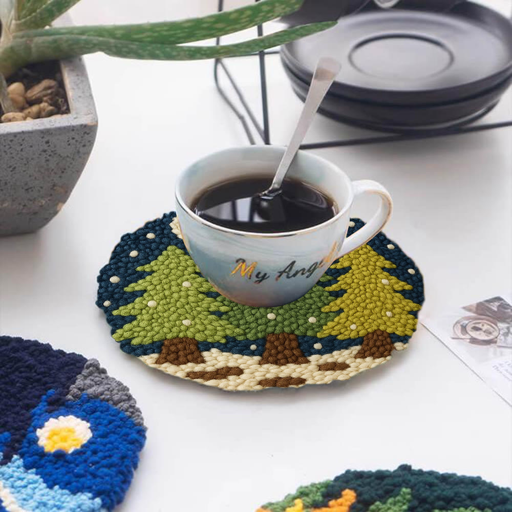 Nightfall Trees Punch Needle Kit – Starter Stitch Kit | Quiet Winter Wall Art - image 5