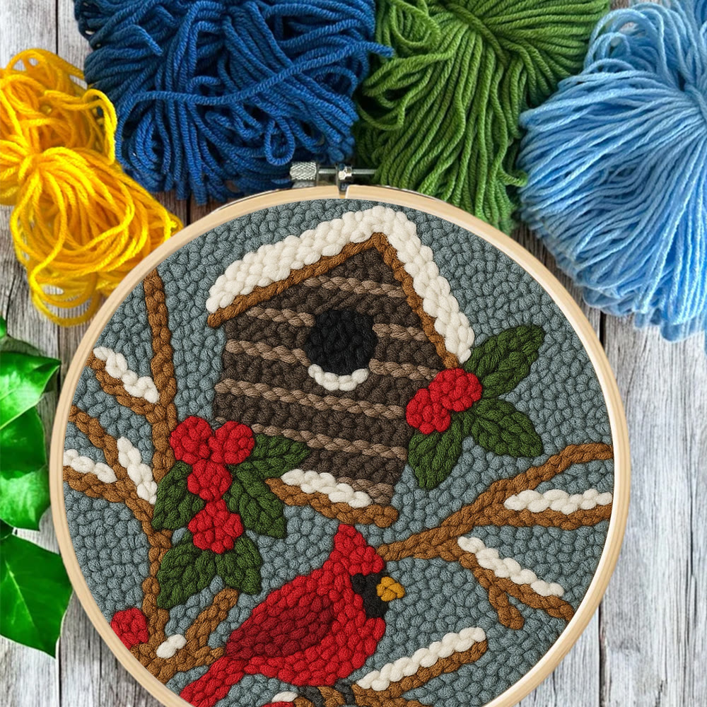 Cardinal In Winter Punch Needle Kit – Easy Festive Diy | A Comforting Handmade Moment - image 8