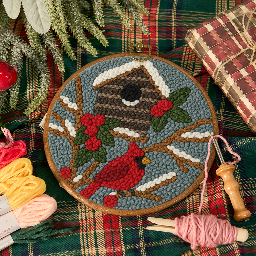Cardinal In Winter Punch Needle Kit – Easy Festive Diy | A Comforting Handmade Moment - image 12