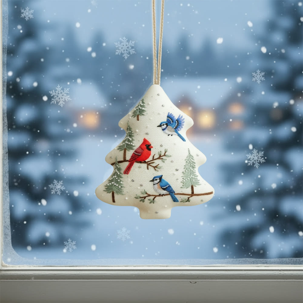 Rubbyoo Tree-shaped Embroidery Kit - Christmas Bird | Unique Animal Craft | Nice Gift For Bird Lovers - image 2
