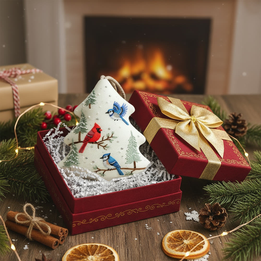 Rubbyoo Tree-shaped Embroidery Kit - Christmas Bird | Unique Animal Craft | Nice Gift For Bird Lovers - image 7