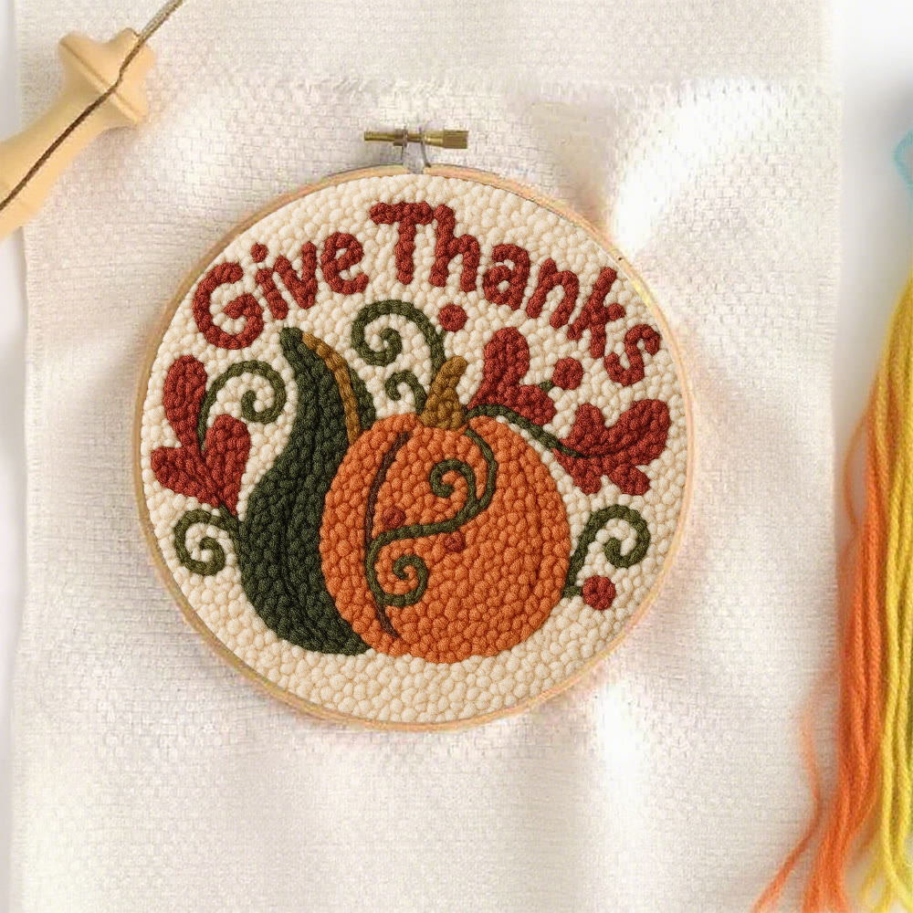 Give Thanks Punch Needle Kit – Cozy Diy Craft Project | Perfect Home Decor - image 2