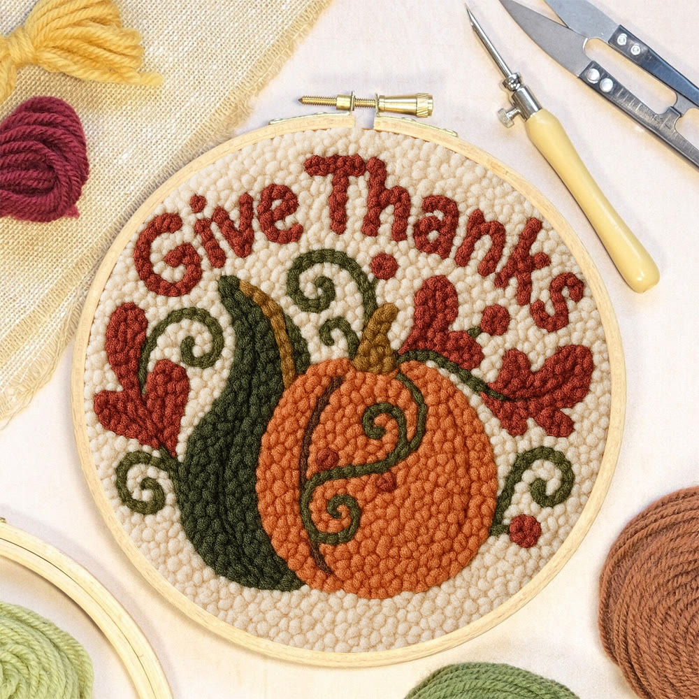 Give Thanks Punch Needle Kit – Cozy Diy Craft Project | Perfect Home Decor - image 3