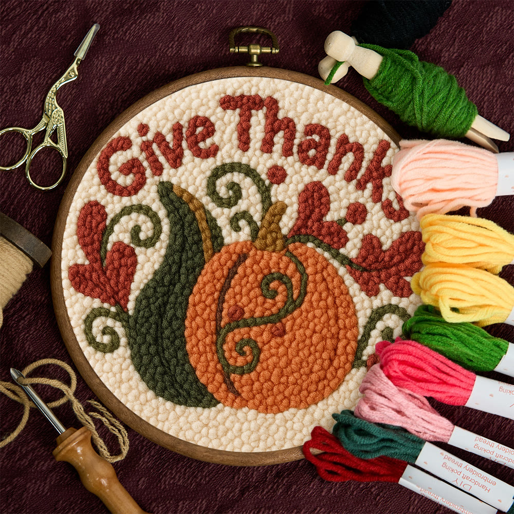 Give Thanks Punch Needle Kit – Cozy Diy Craft Project | Perfect Home Decor - image 11