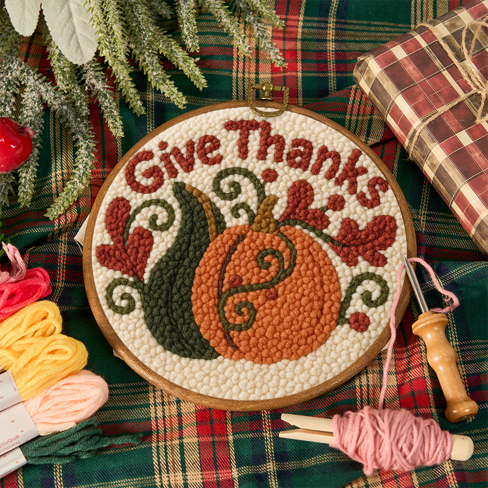 Give Thanks Punch Needle Kit – Cozy Diy Craft Project | Perfect Home Decor - image 12