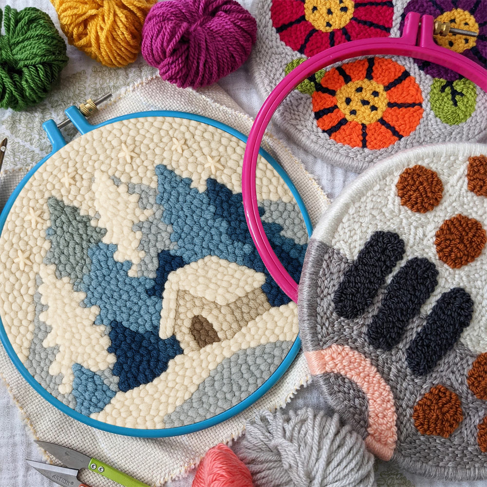 Winter Cabin Punch Needle Kit – Beginner Diy | Perfect Winter Home Hanging - image 10