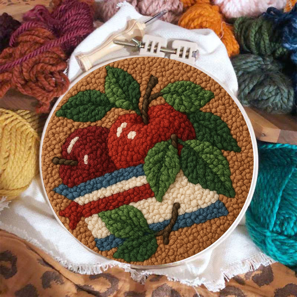 Apple Harvest Punch Needle Kit – Beginner Project | Thoughtful Handmade Gift Idea - image 2
