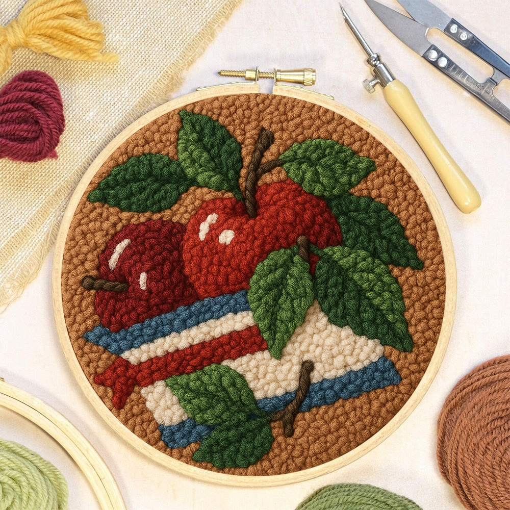 Apple Harvest Punch Needle Kit – Beginner Project | Thoughtful Handmade Gift Idea - image 3