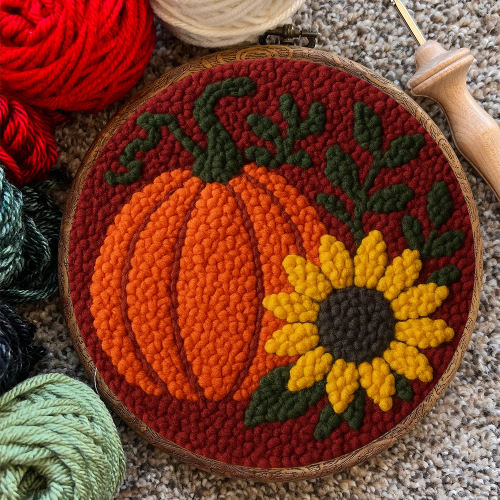 Harvest Pumpkin Punch Needle Kit – Easy Diy Project | Vibrant Fall Handmade Decoration - image 9