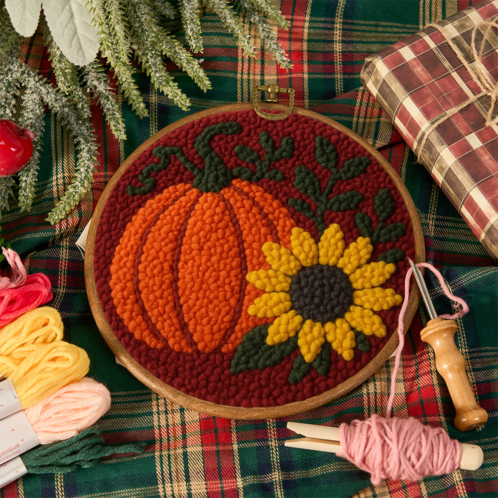 Harvest Pumpkin Punch Needle Kit – Easy Diy Project | Vibrant Fall Handmade Decoration - image 12