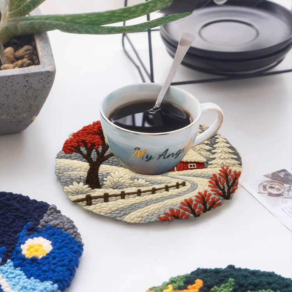 Winter Cottage Punch Needle Kit – Perfect Gift for Craft Lovers | Scenic Handmade Home Decor - image 5