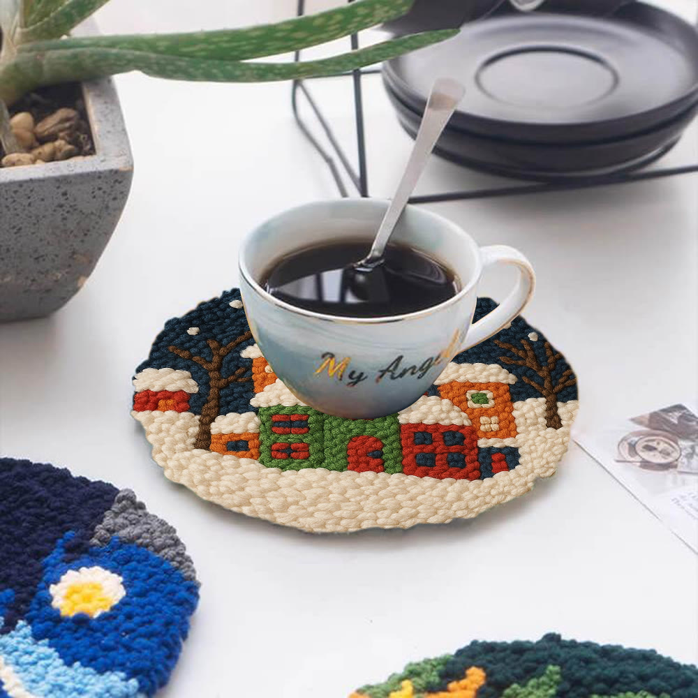 Winter Village Punch Needle Kit – Easy Beginner DIY Set | Winter Home Accent - image 5