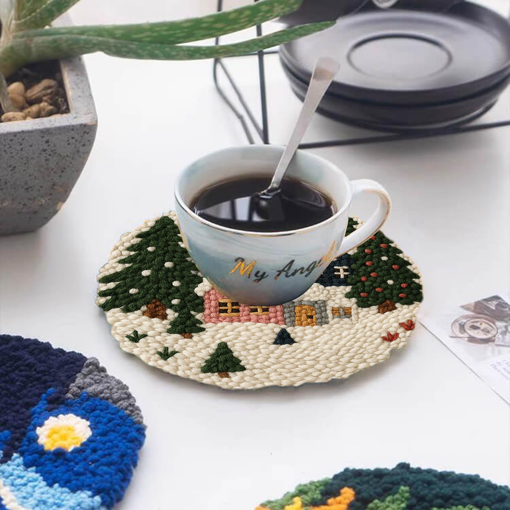 Snowy Village Punch Needle Kit – Simple DIY Project | Cozy Holiday Display - image 5