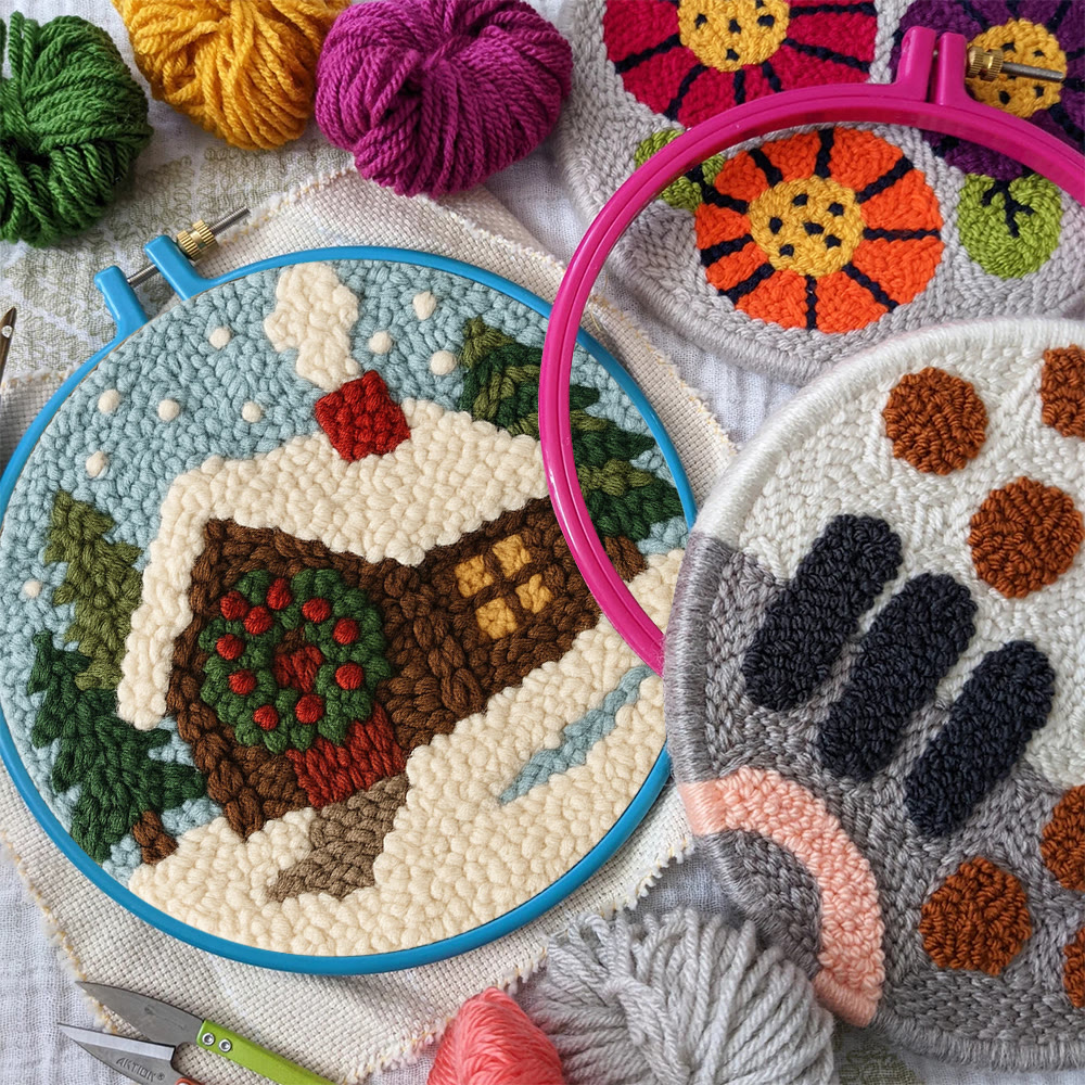 Winter Cabin Punch Needle Kit – Ideal Holiday Gift | Warm Handmade Winter Accent - image 10