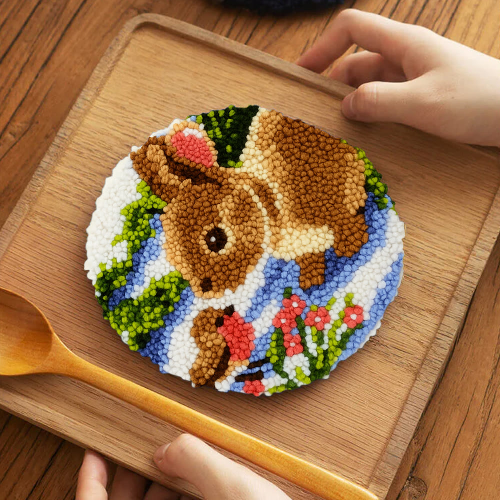 Realistic Bunny Punch Needle Kit – Beginner-friendly Project | Vibrant Handmade Nature Art - image 5