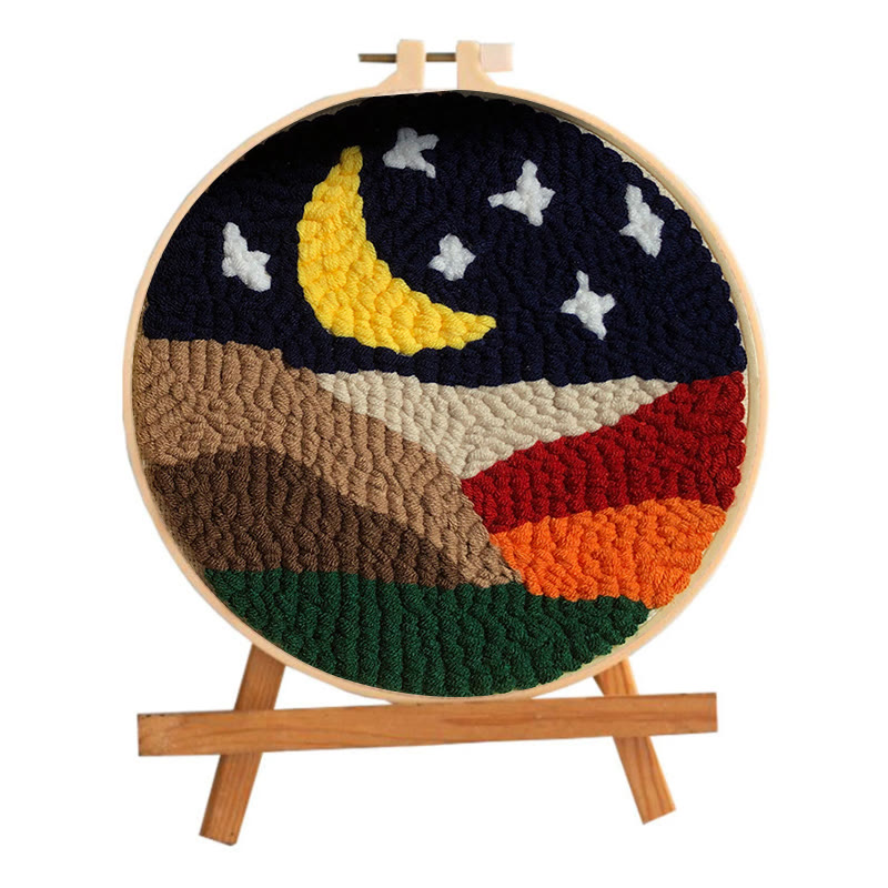 Moonlit Landscape Punch Needle Kit – Tranquil DIY Project | Serene Nature-Inspired Decor - image 2