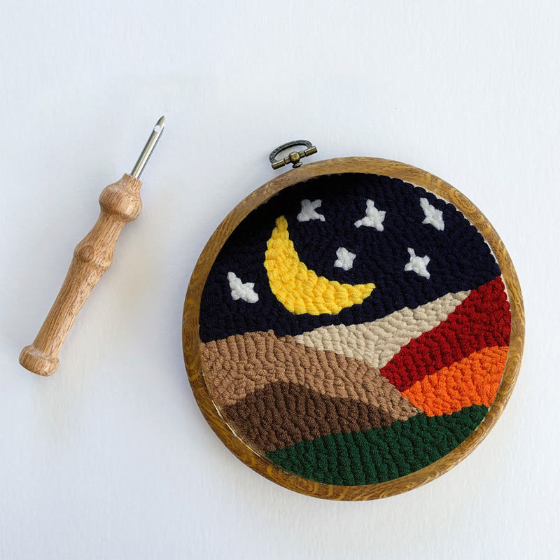 Moonlit Landscape Punch Needle Kit – Tranquil DIY Project | Serene Nature-Inspired Decor - image 7