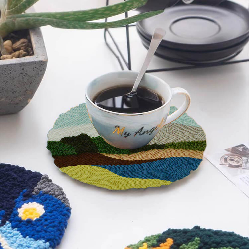 Serene Landscape Punch Needle Kit – Peaceful DIY Project | Relaxing Nature-Inspired Wall Art - image 5