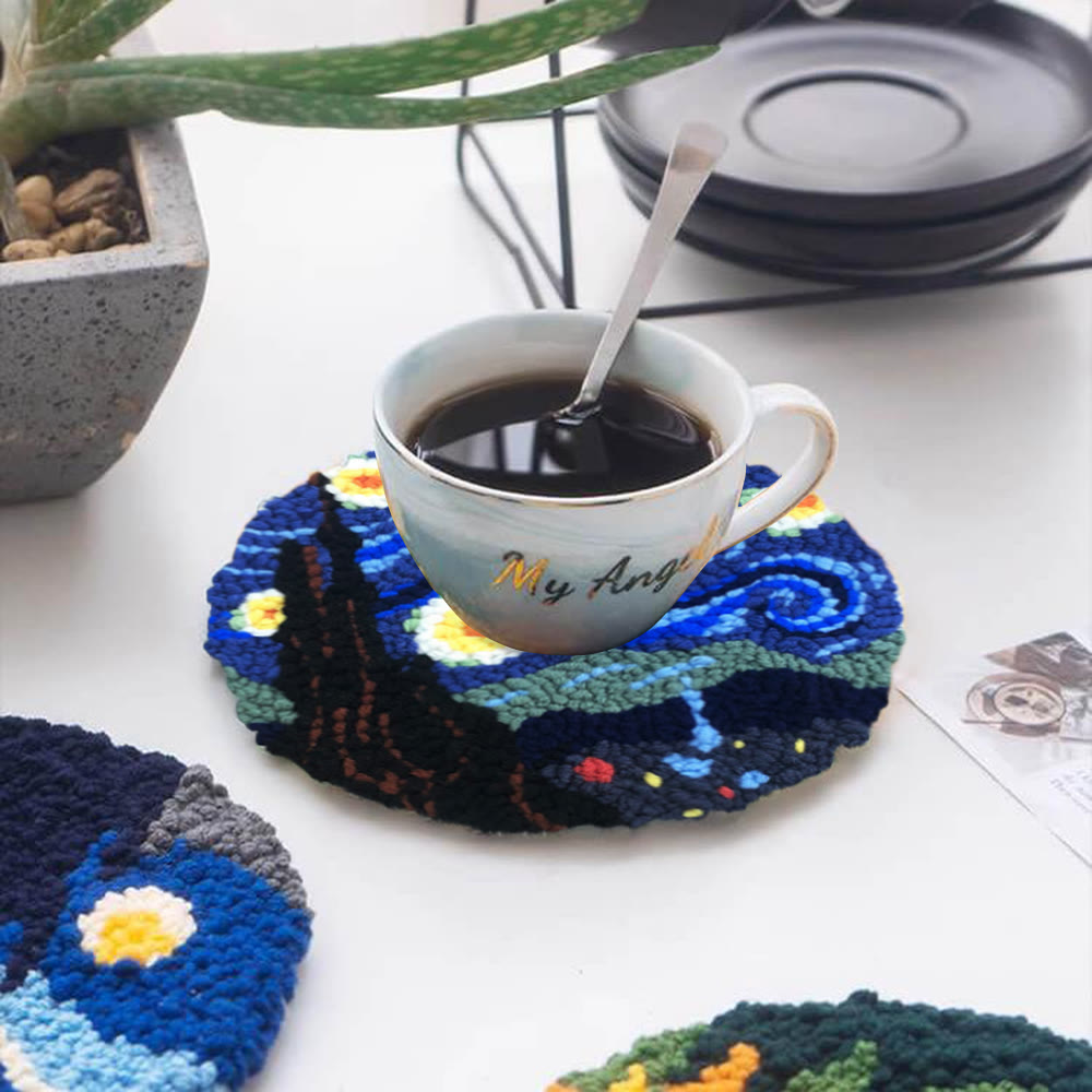 Starry Night Punch Needle Kit – Artistic DIY Design | Expressive Handmade Home Accent - image 5