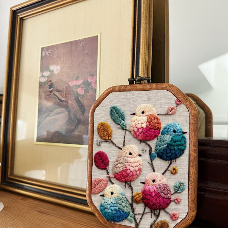 Rubbyoo Embroidery Kit - Lovely Birds | Diy Handmade Stitchwork | Perfect For Wall Hanging - image 5
