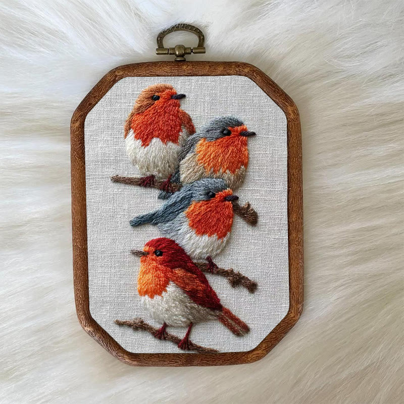 Rubbyoo Embroidery Kit - Robin Birds | Diy Animal Craft | Gifts For Bird Lovers - image 8