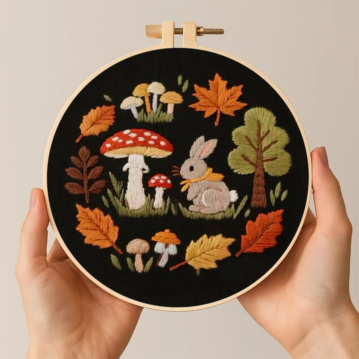 Rubbyoo Embroidery Kit - Autumn Plant | Diy Handmade Needlepoint | Nice Art For Stitch Starter - image 2